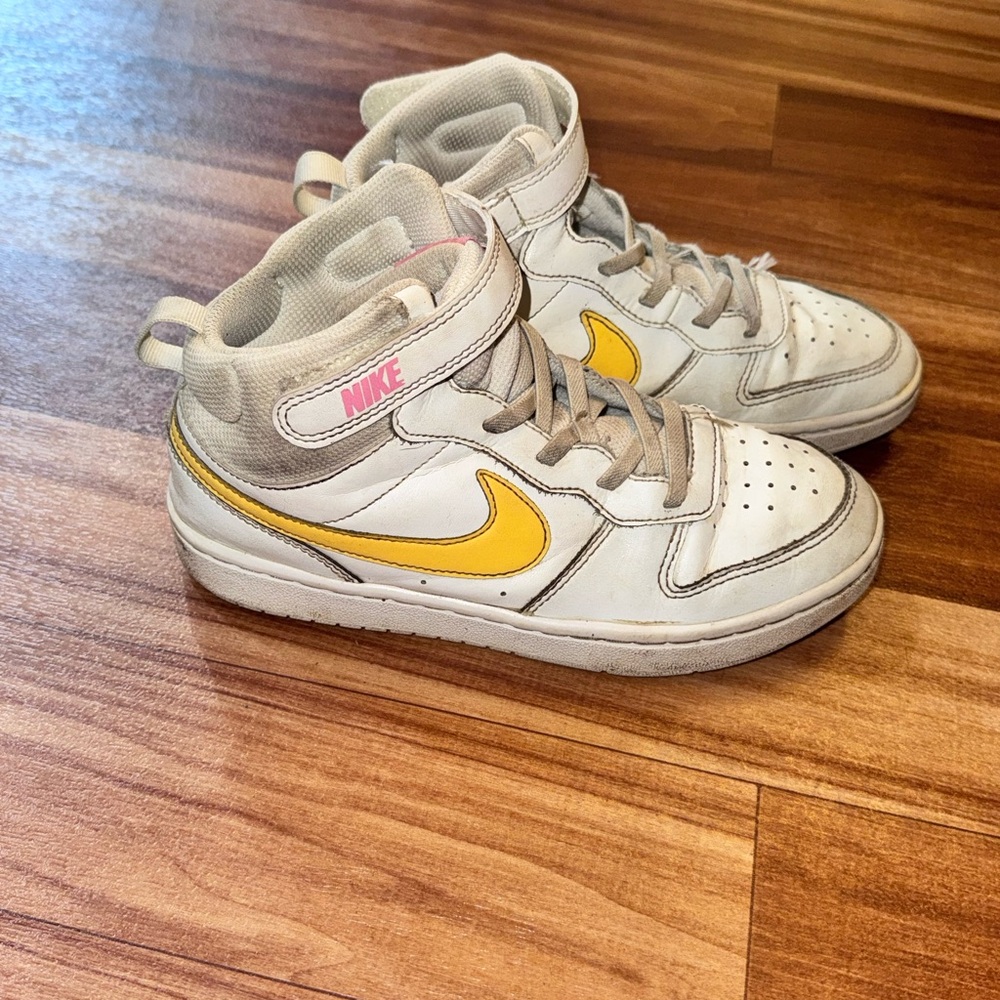 Nike Kids Sneakers with Yellow Swoosh